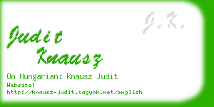 judit knausz business card